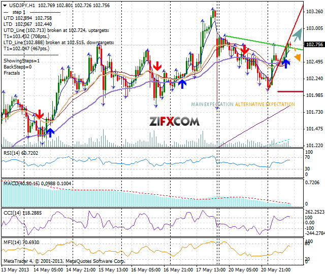 USD/JPY Holds Steady Just Bellow 103